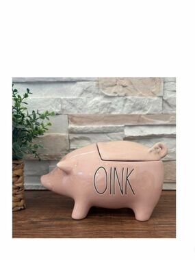 NEW Rae Dunn Oink Pig Canister ~ Pink